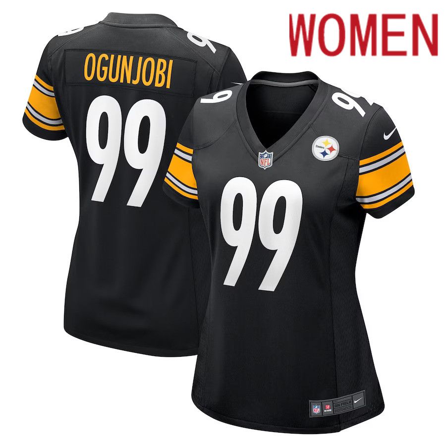 Women Pittsburgh Steelers 99 Larry Ogunjobi Nike Black Game Player NFL Jersey